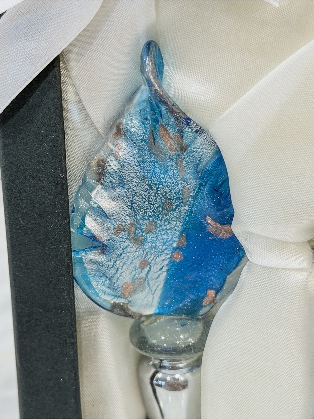 MURANO Art Deco Collection Glass Wine Stopper and Beaded Wine Opener - Picture 2 of 4